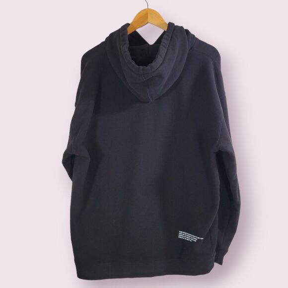 FINE APPAREL Black Hoodie Sz XL Heavyweight Fleece Lined Collab 001 Sweatshirt - Picture 9 of 9